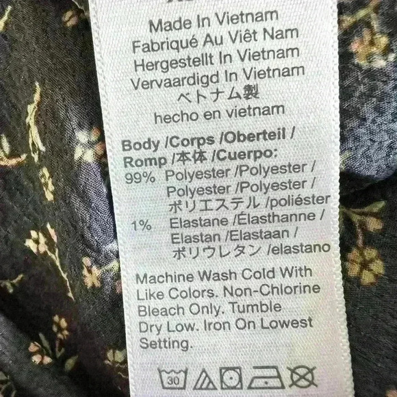 Madewell Floral Puff Sleeve Peplum Wrap Top - Picture 8 of 8